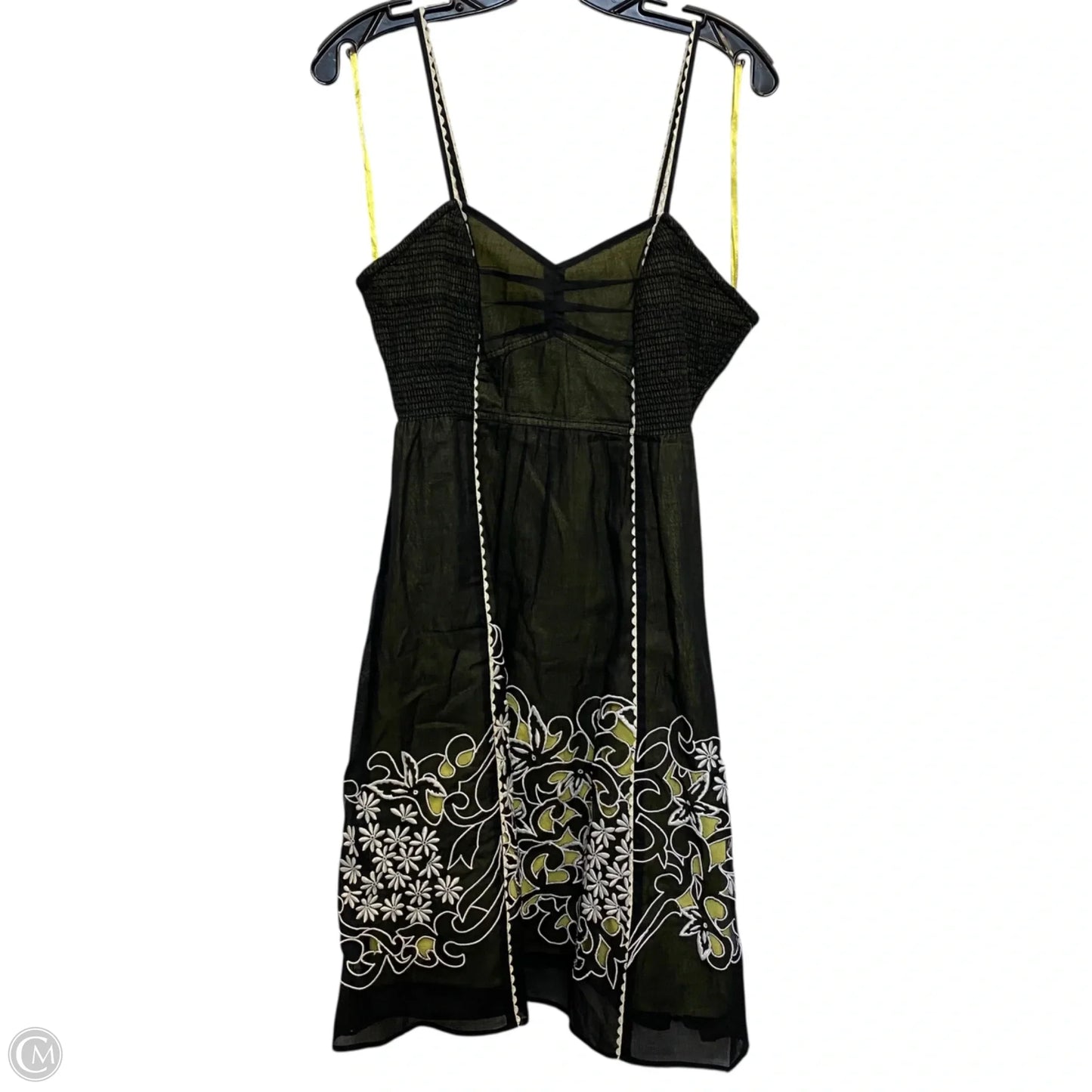 Dress Casual Short By Floreat In Black & Yellow, Size: S
