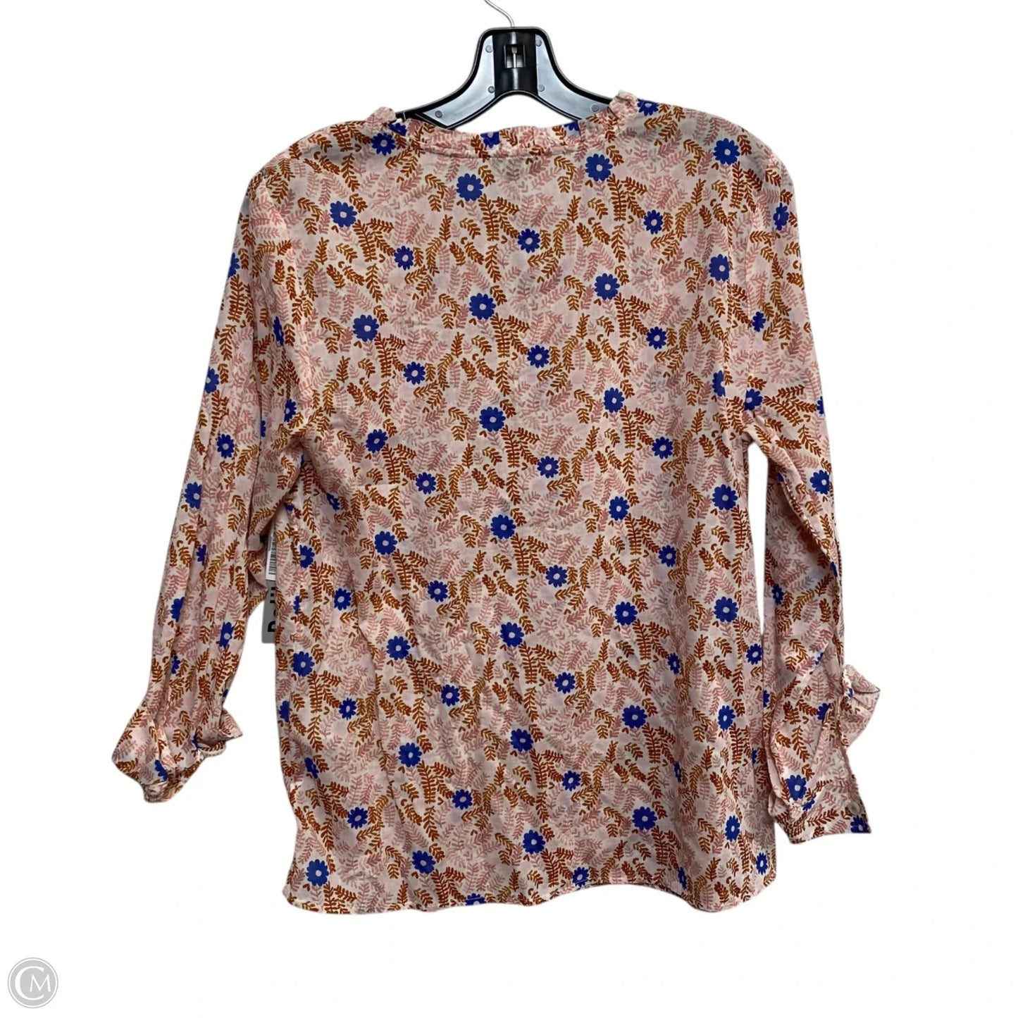 Top Long Sleeve By Talbots In Orange & Pink, Size: Mp