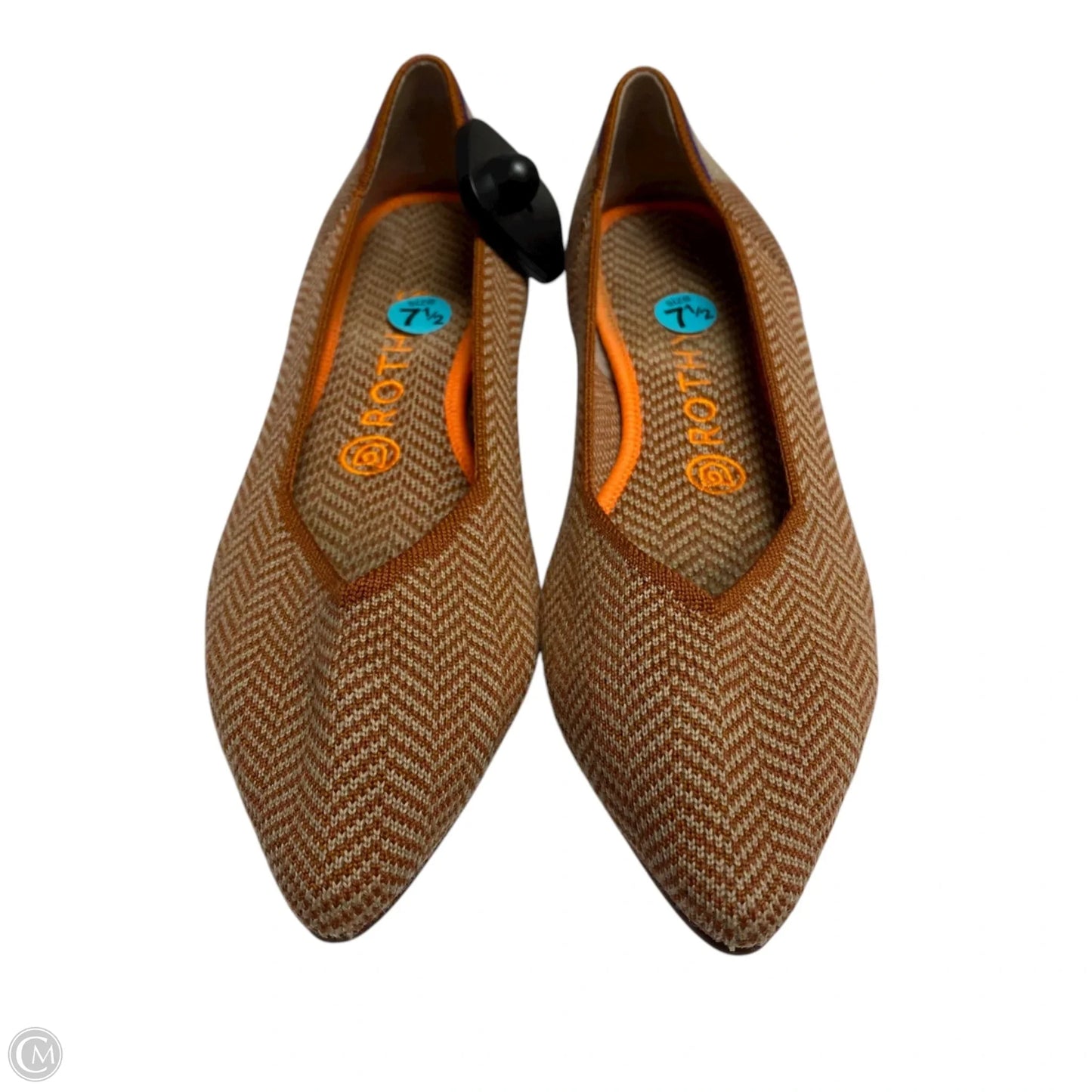 Shoes Designer By Rothys In Orange & Tan, Size: 7.5