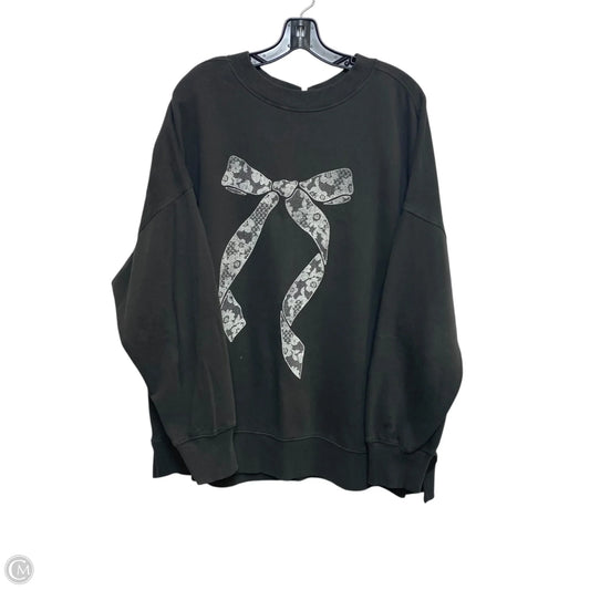 Sweatshirt Crewneck By Aerie In Grey, Size: L