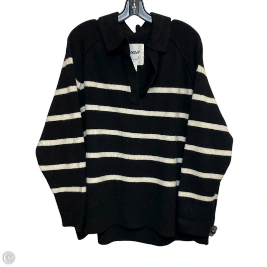 Sweater By Aerie In Black & Cream, Size: L