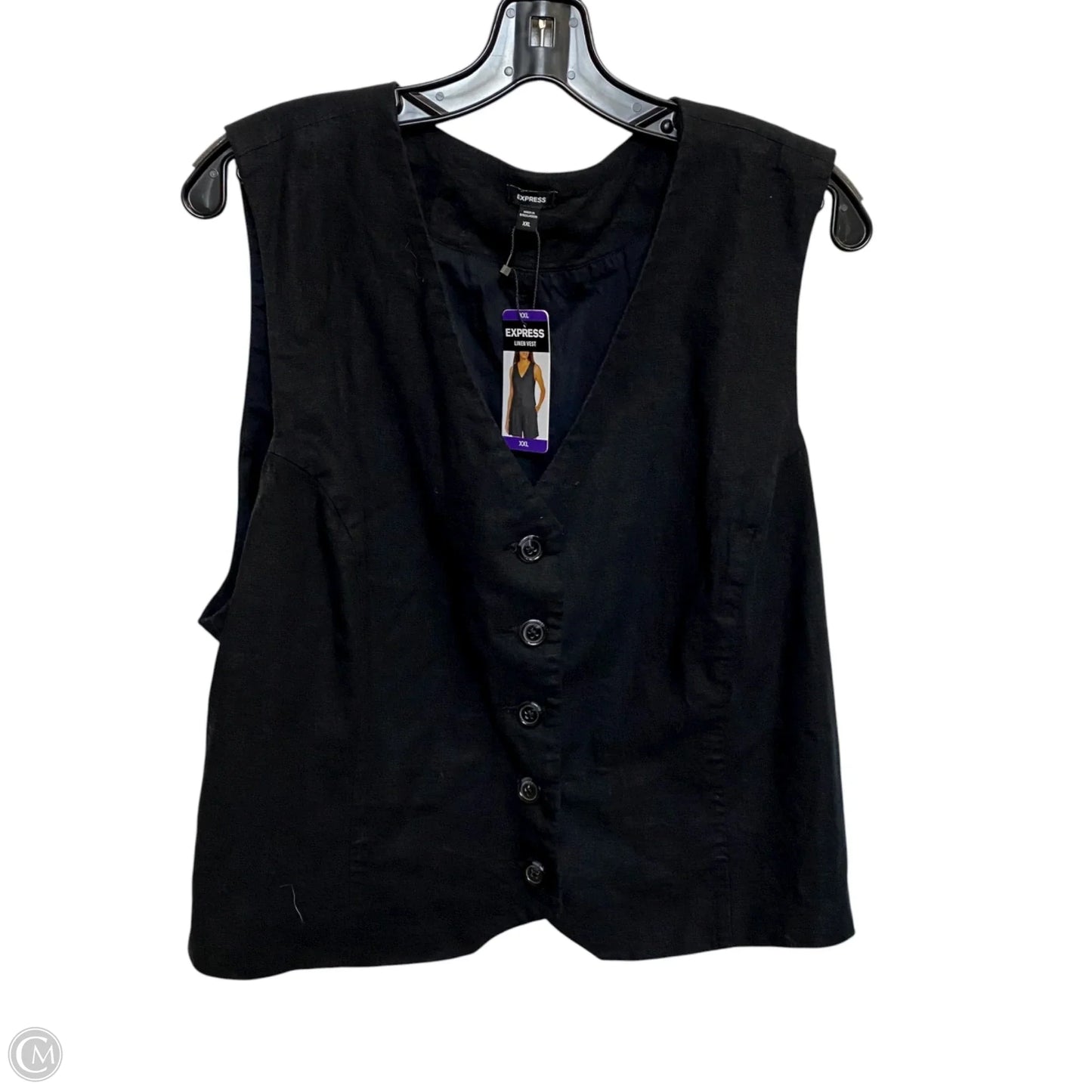 Vest Other By Express In Black, Size: Xxl