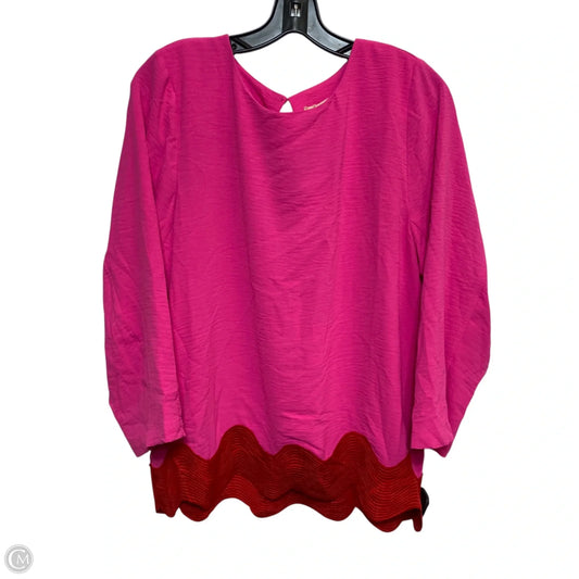 Top Long Sleeve By Jodifl In Pink, Size: M