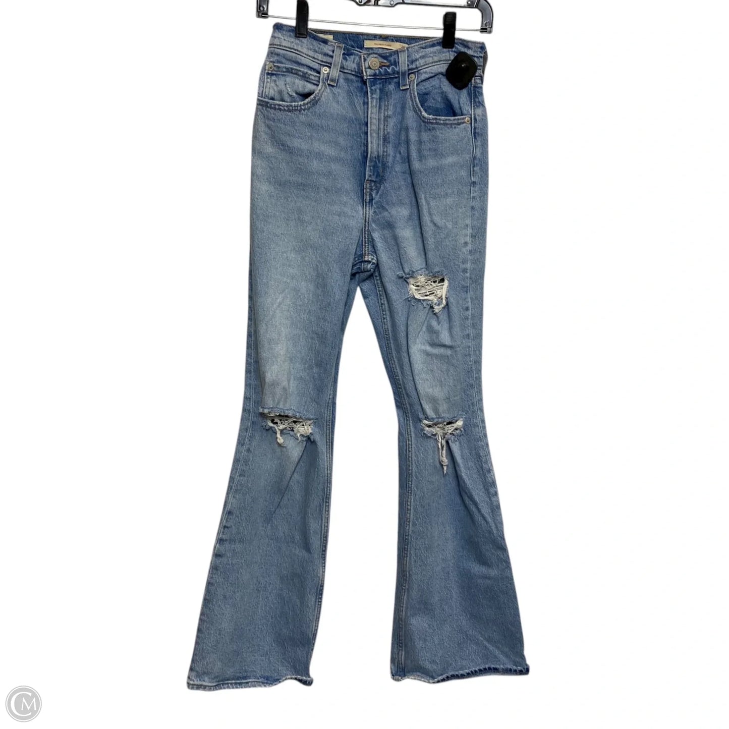 Jeans Flared By Levis In Blue Denim, Size: 2