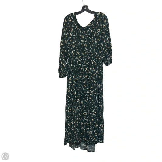 Dress Casual Midi By Old Navy In Green, Size: 3x
