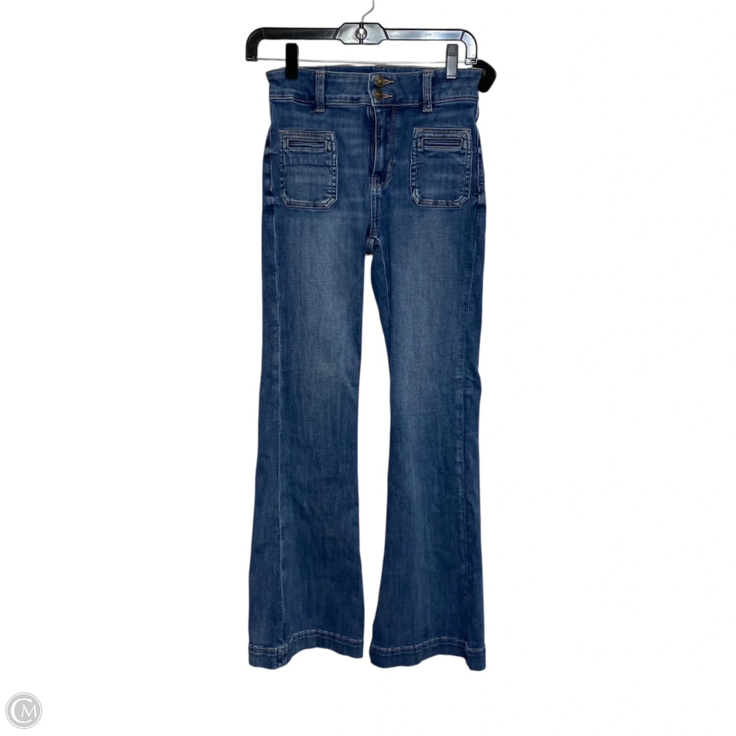 Jeans Flared By American Eagle In Blue Denim, Size: 0
