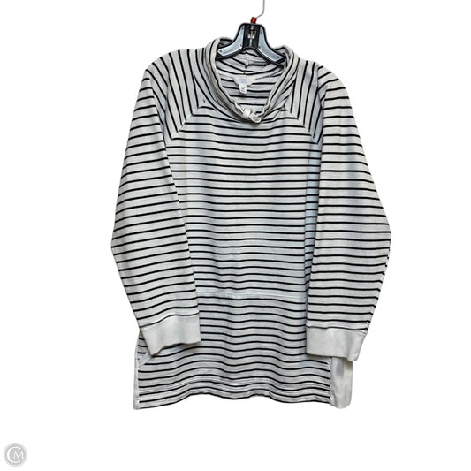 Top Long Sleeve By Time And Tru In Black & White, Size: 3x