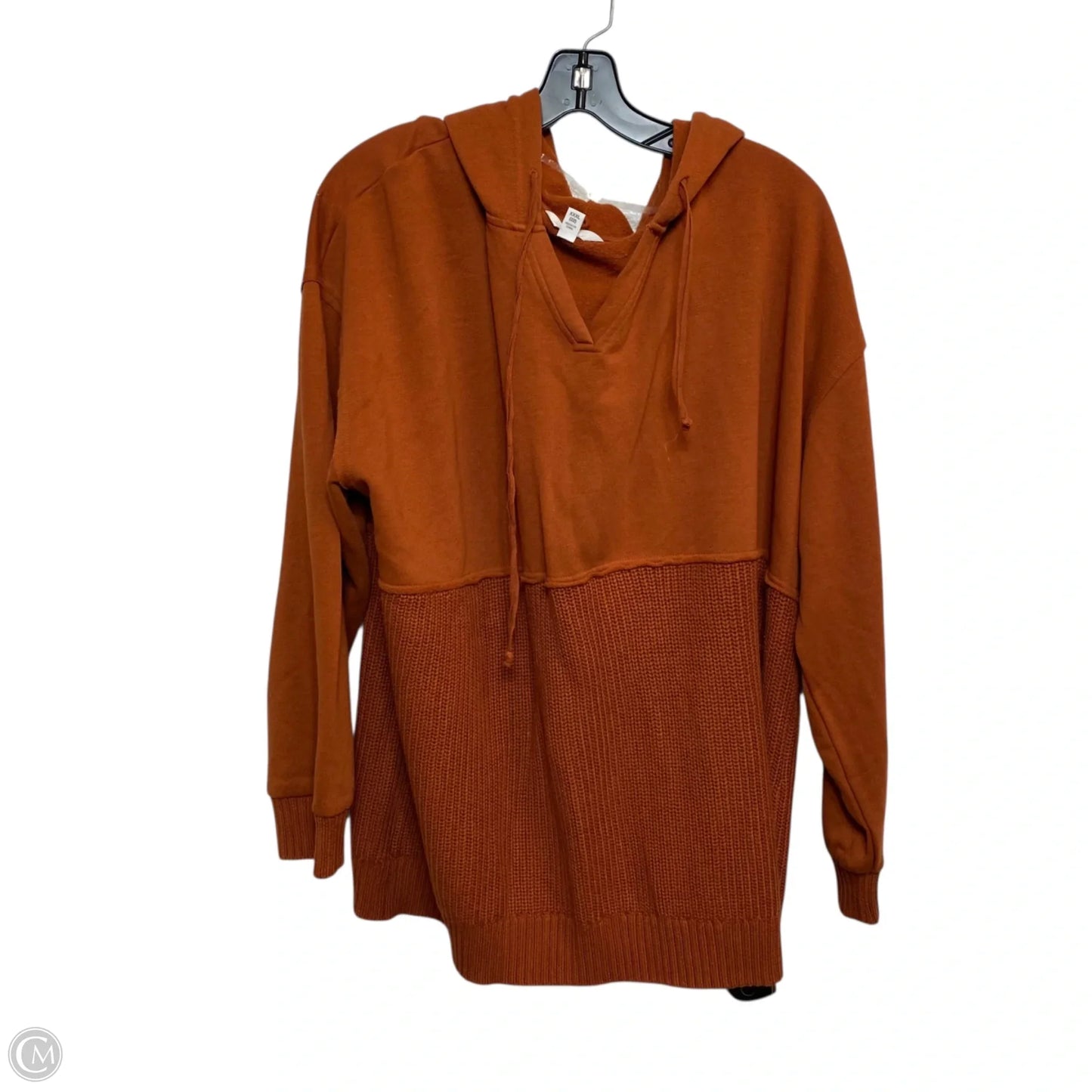 Sweatshirt Hoodie By Time And Tru In Orange, Size: 3x