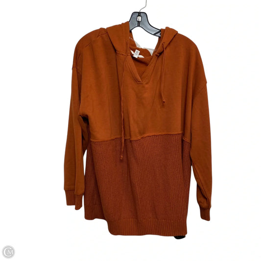 Sweatshirt Hoodie By Time And Tru In Orange, Size: 3x