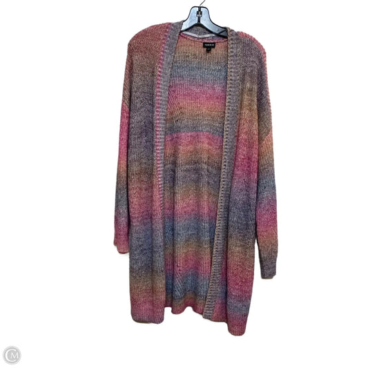 Sweater Cardigan By Torrid In Pink & Purple, Size: 2x