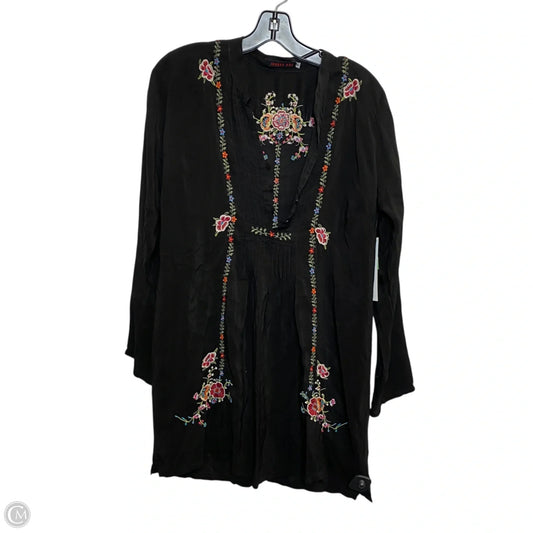 Blouse Designer By Johnny Was In Black, Size: S
