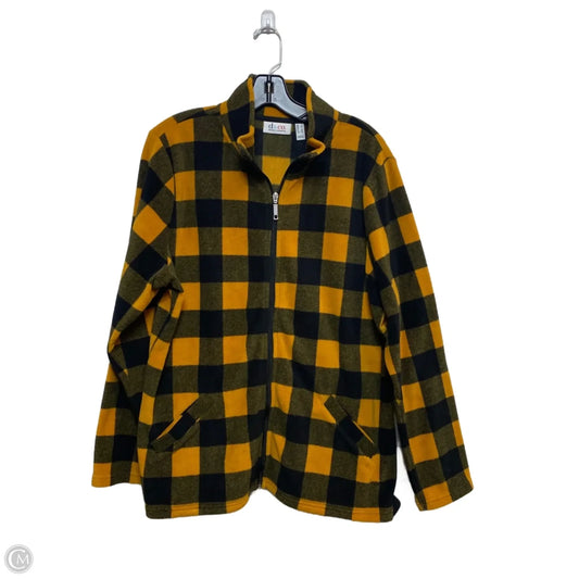 Jacket Fleece By D&co. In Black & Yellow, Size: L