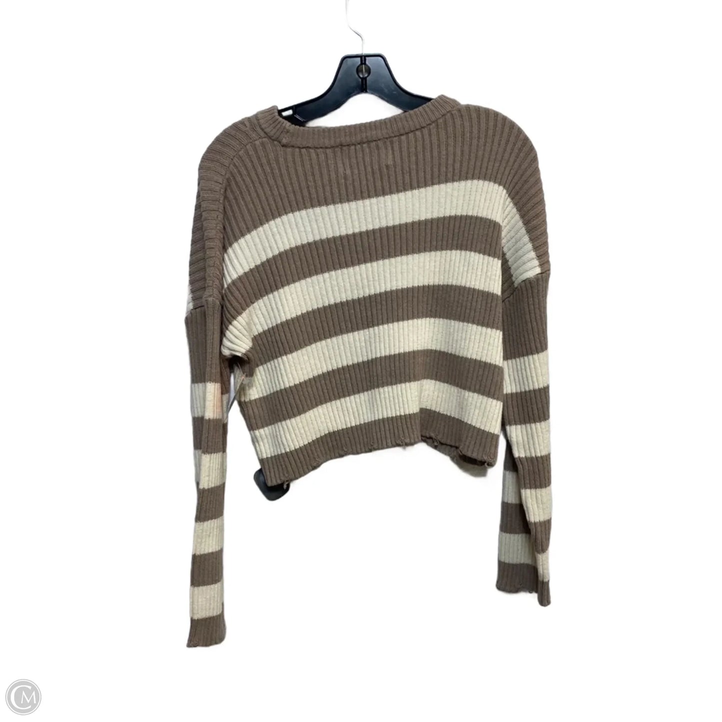 Sweater By Sage + Stone In Brown & Cream, Size: L