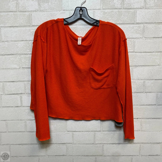 Top Long Sleeve Basic By Daily Practice By Anthropologie In Orange, Size: Xs