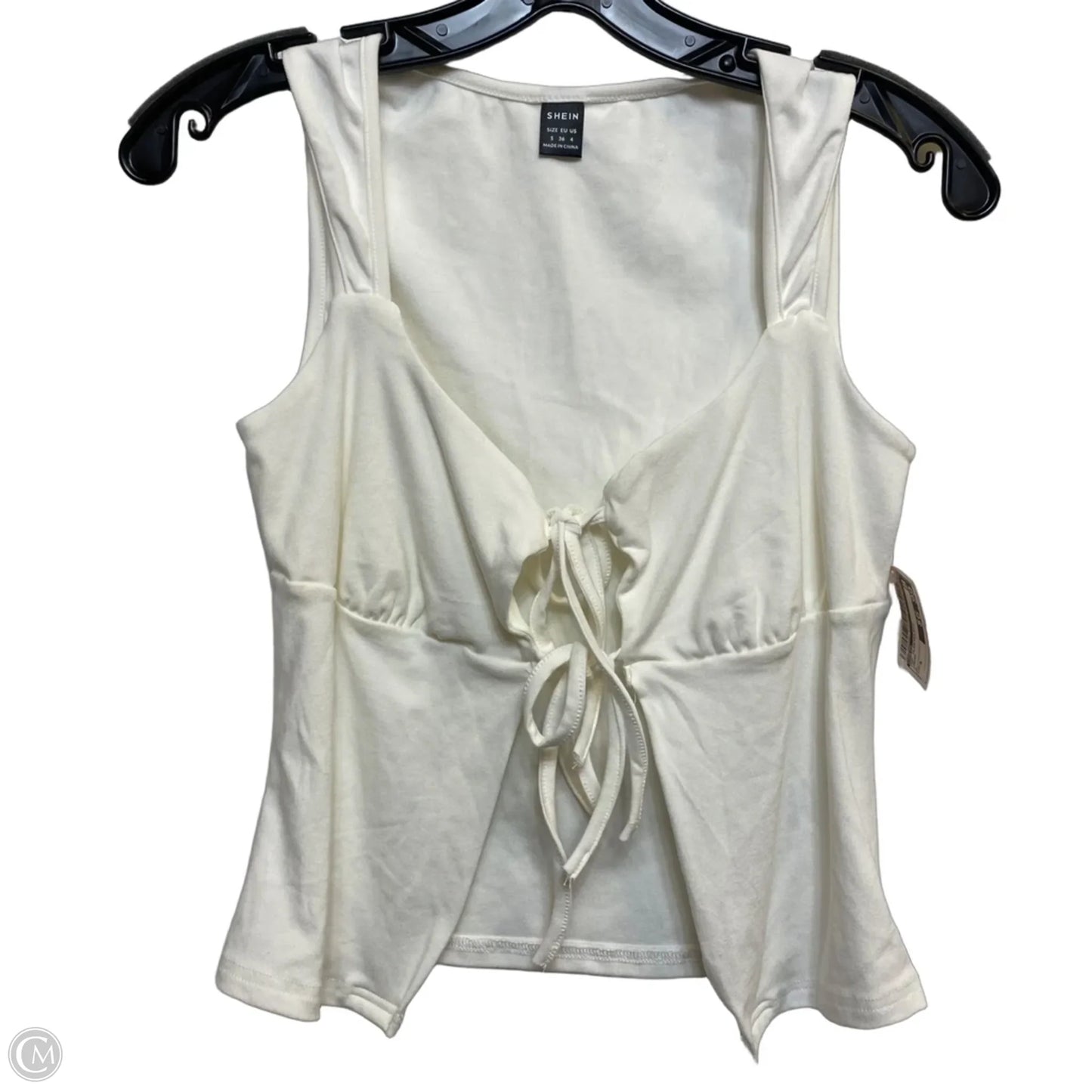 Top Sleeveless By Shein In Cream, Size: S