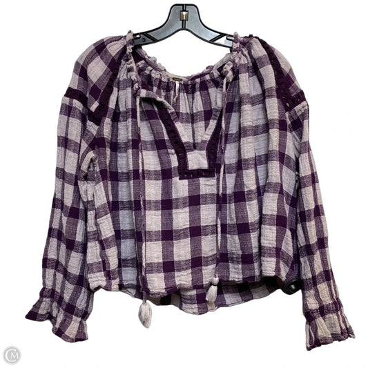 Top Long Sleeve By Free People In Purple, Size: M