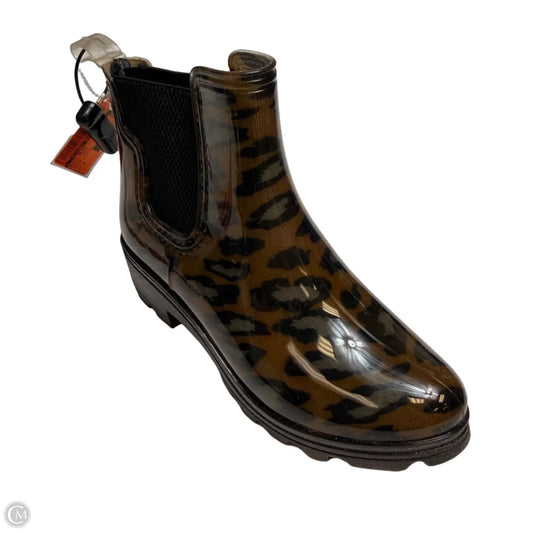 Boots Rain By Ocean + Coast In Animal Print, Size: 6