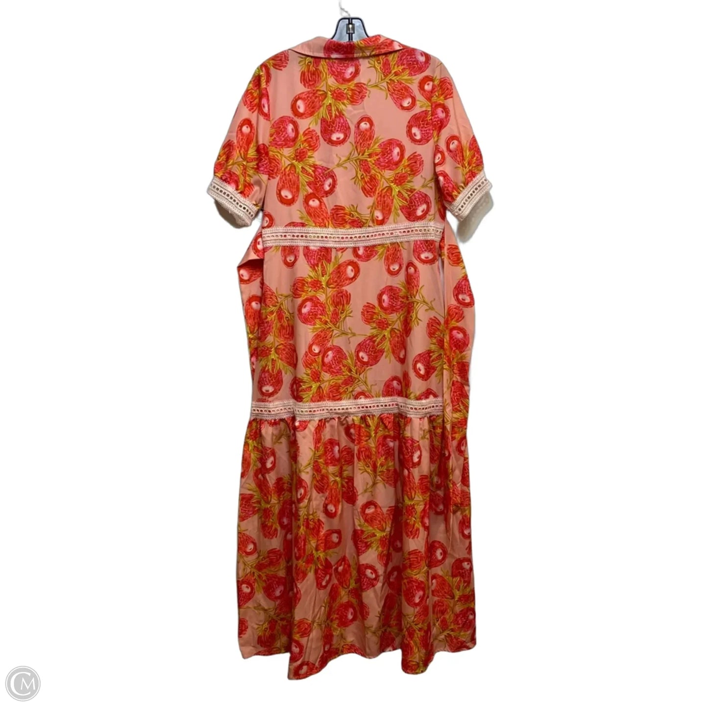 Dress Casual Maxi By Cmf In Pink & Red, Size: L