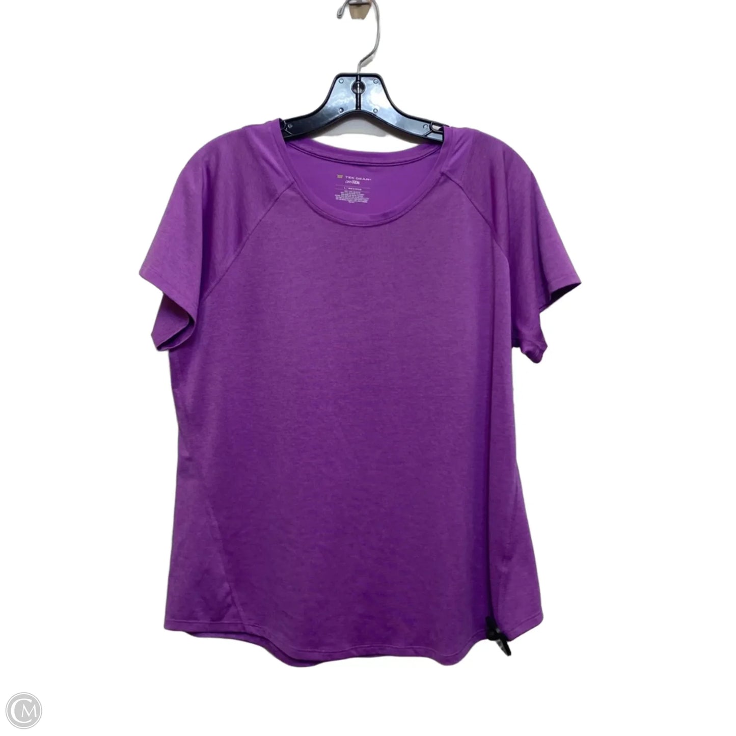 Athletic Top Short Sleeve By Tek Gear In Purple, Size: L