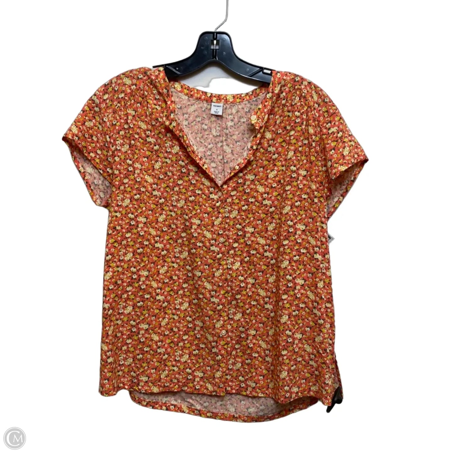 Top Sleeveless By Old Navy In Orange & Yellow, Size: S