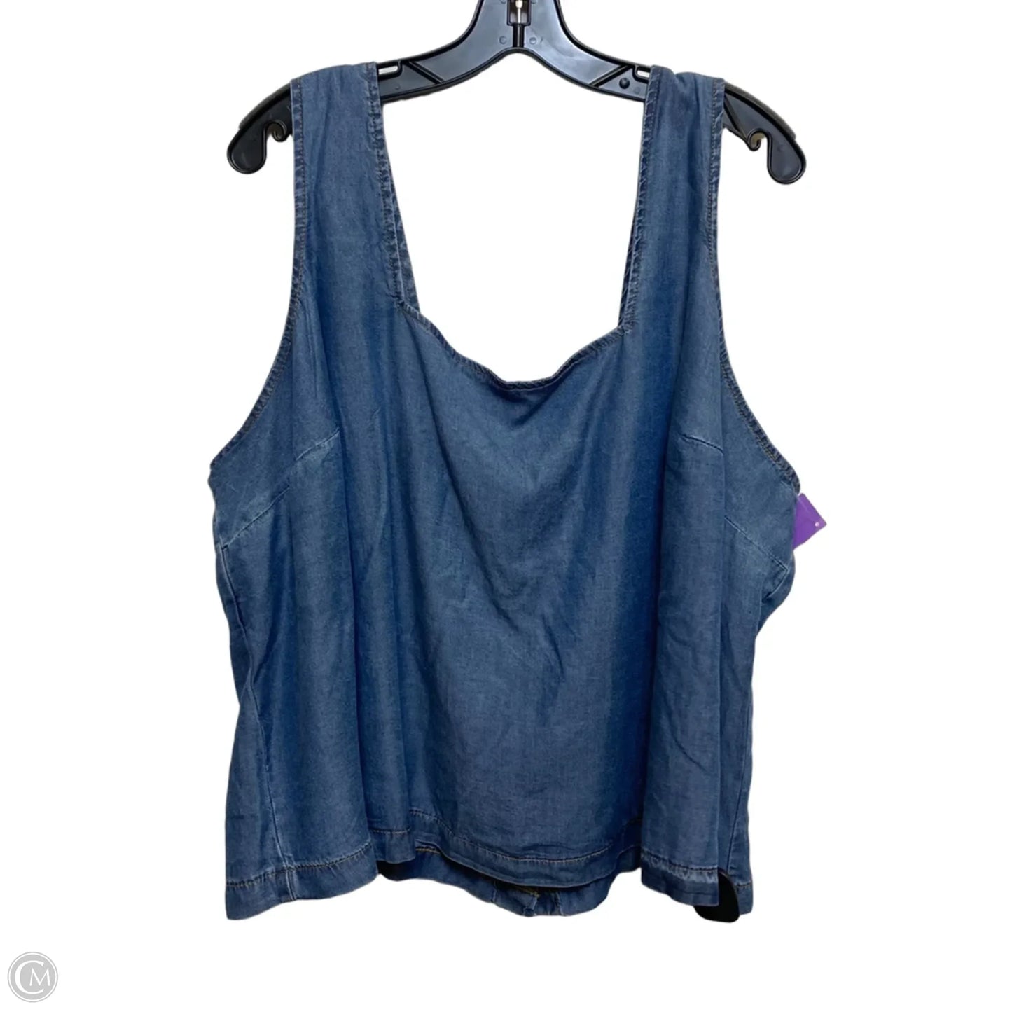 Top Sleeveless By Torrid In Blue Denim, Size: 3x