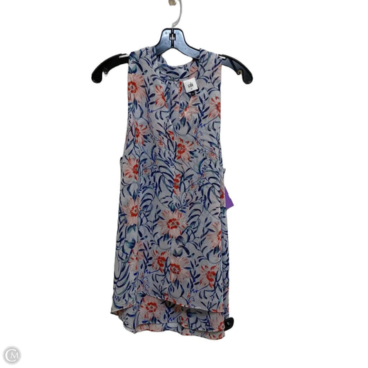 Top Sleeveless By Cabi In Blue Red & White, Size: M