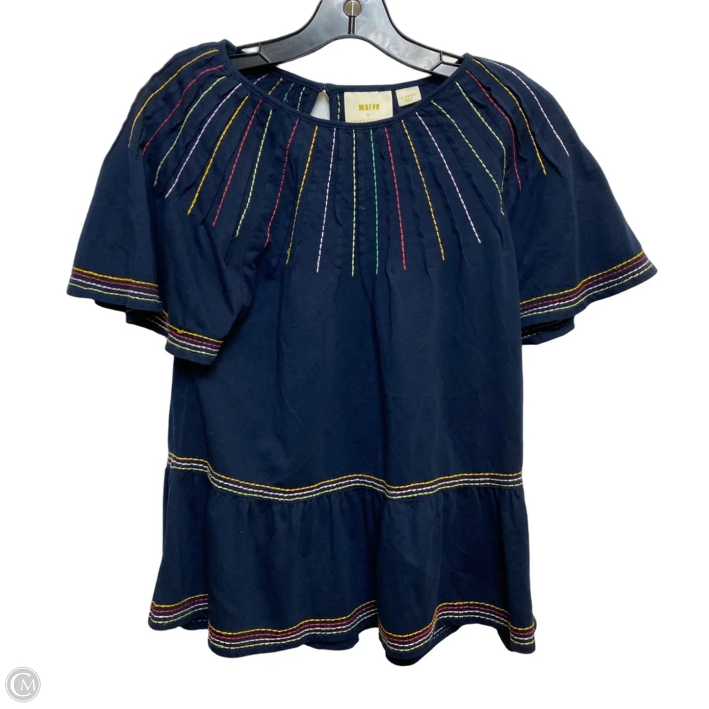 Top Short Sleeve By Maeve In Navy, Size: Xs