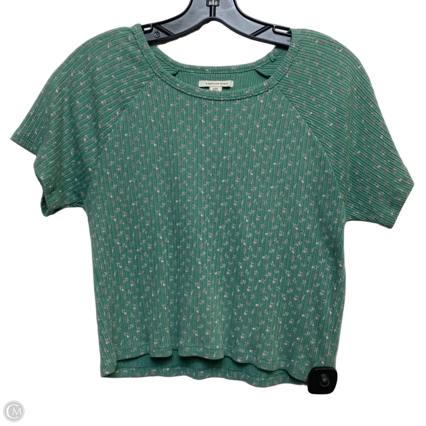 Top Short Sleeve Basic By American Eagle In Green, Size: L