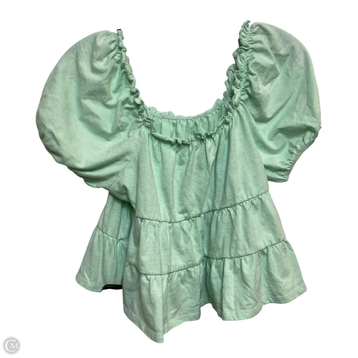 Top Short Sleeve By Love Fire In Green, Size: M