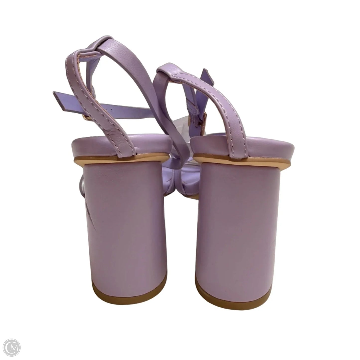 Sandals Heels Block By Journee In Purple, Size: 7