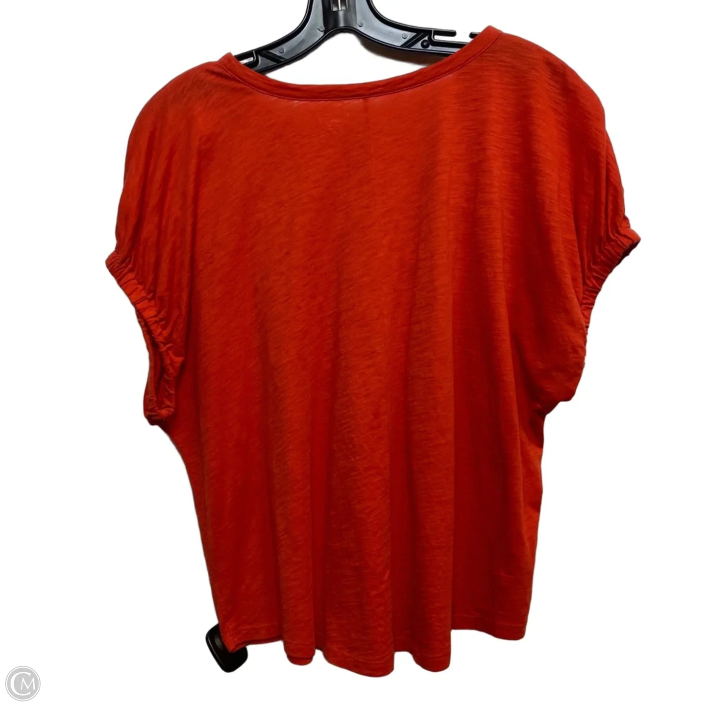 Top Short Sleeve By Loft In Orange, Size: M