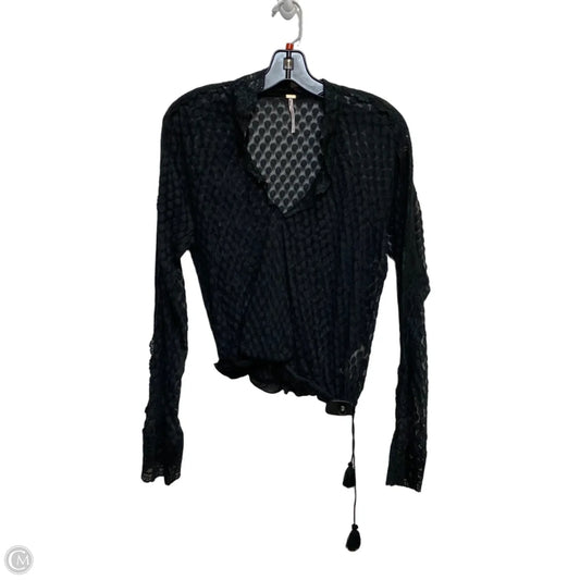 Top Long Sleeve By Free People In Black, Size: L