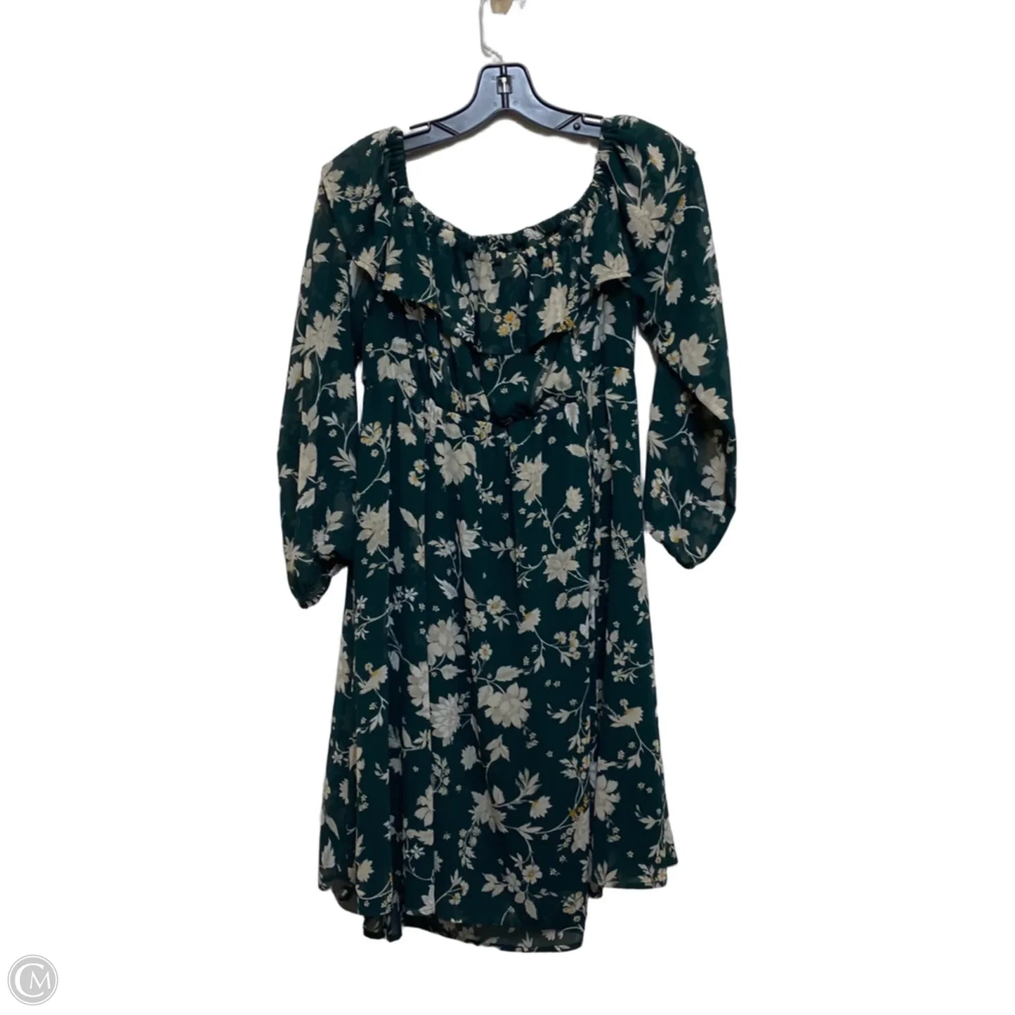 Dress Casual Short By Torrid In Cream & Green, Size: M