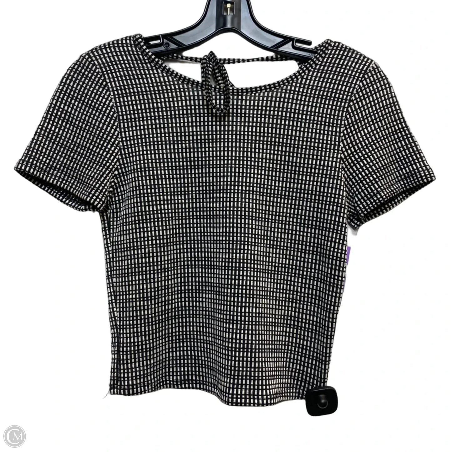 Top Short Sleeve By Caution To The Wind In Black & White, Size: M