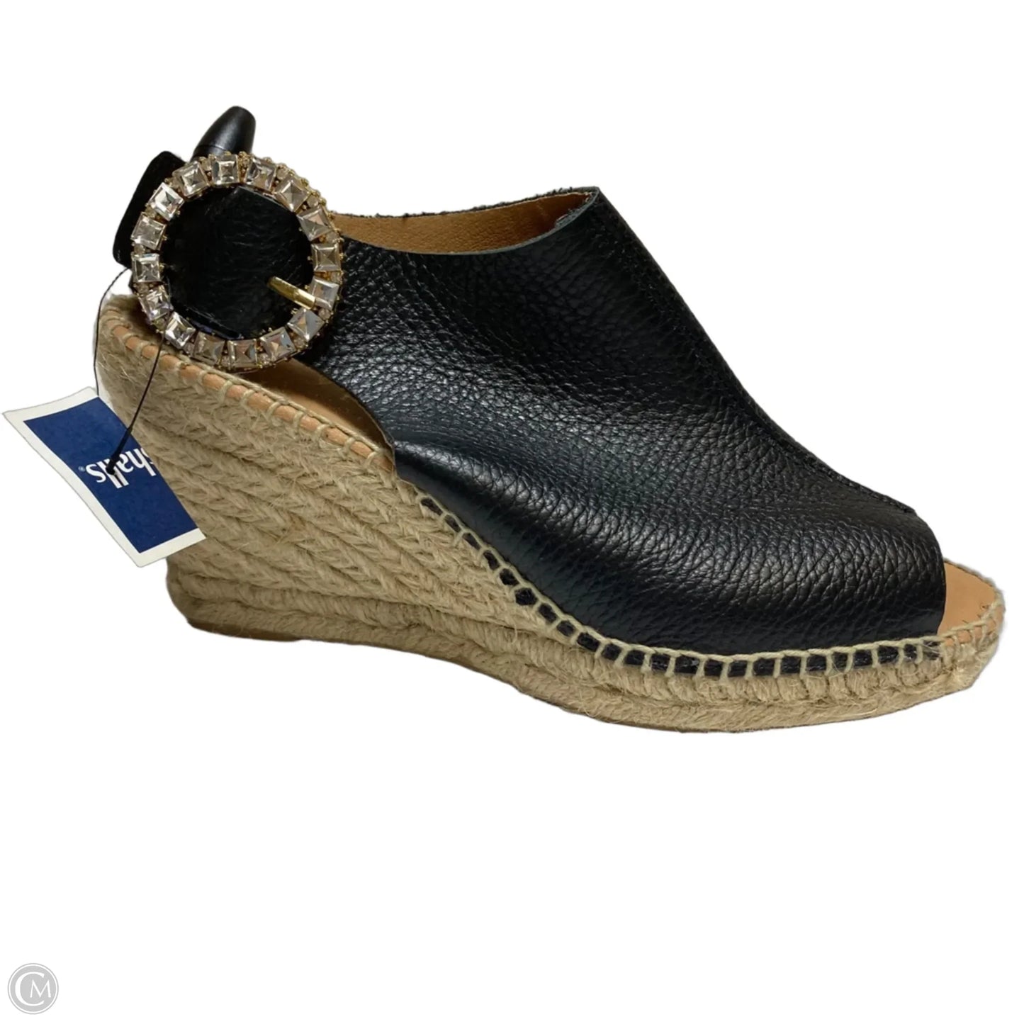 Sandals Heels Wedge By Maypol In Black, Size: 6.5