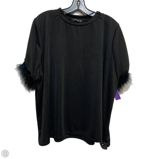 Top Short Sleeve By Boohoo Boutique In Black, Size: 3x