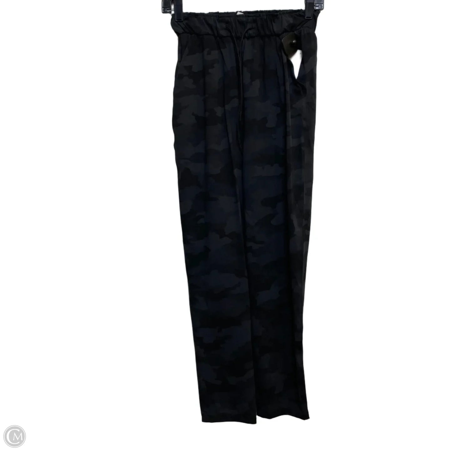 Athletic Pants Designer By Lululemon In Black & Grey, Size: Xs
