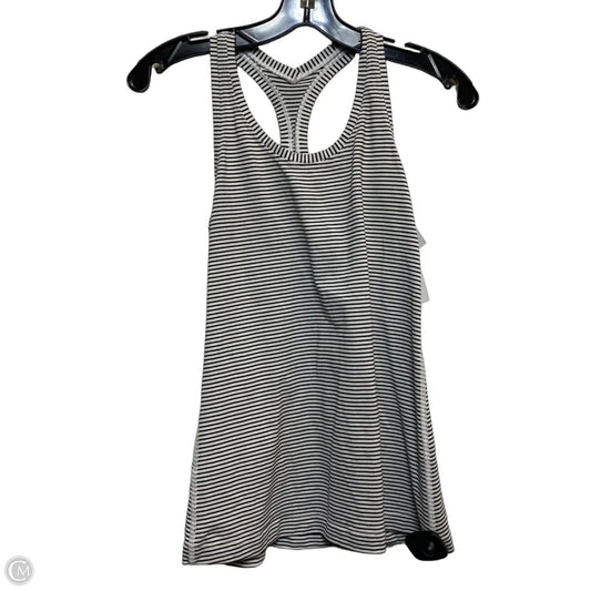 Athletic Tank Top Designer By Lululemon In Black & White, Size: S