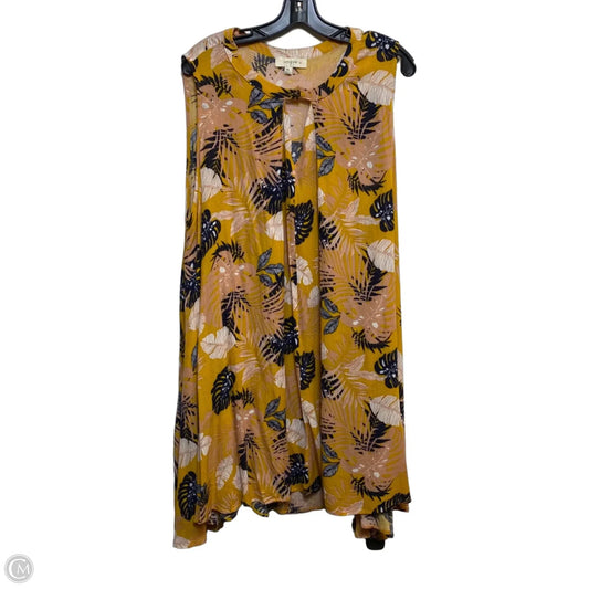 Dress Casual Short By Umgee In Tan & Yellow, Size: 1x