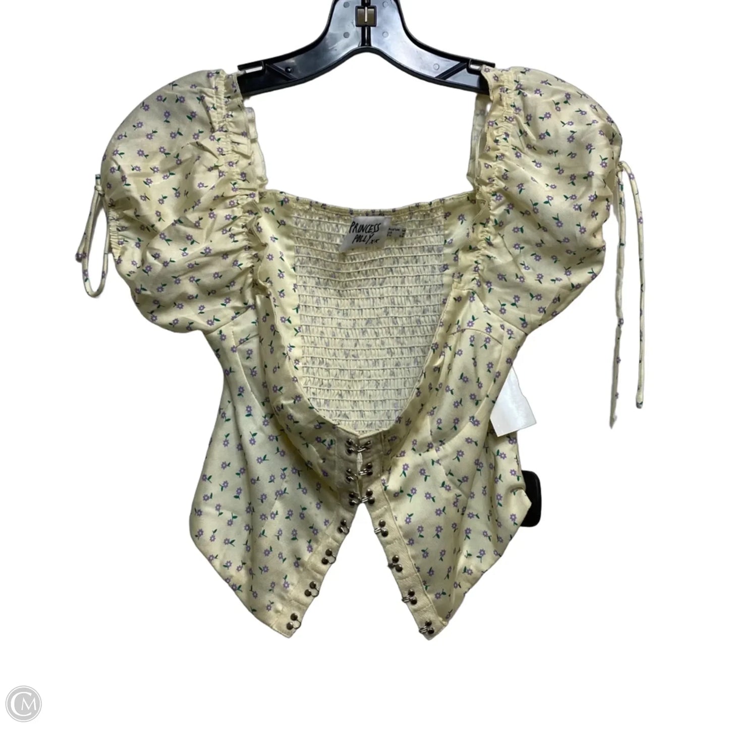 Top Short Sleeve By Princess Polly In Yellow, Size: S