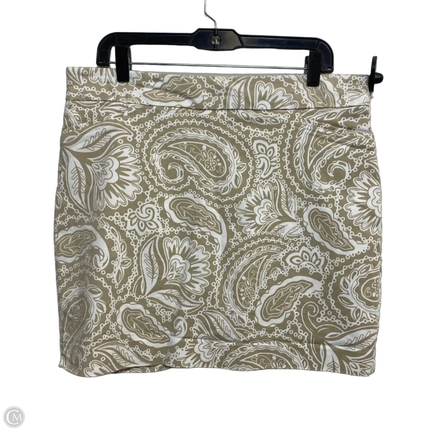 Skirt Mini & Short By Croft And Barrow In Tan & White, Size: L