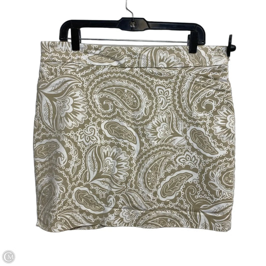 Skirt Mini & Short By Croft And Barrow In Tan & White, Size: L