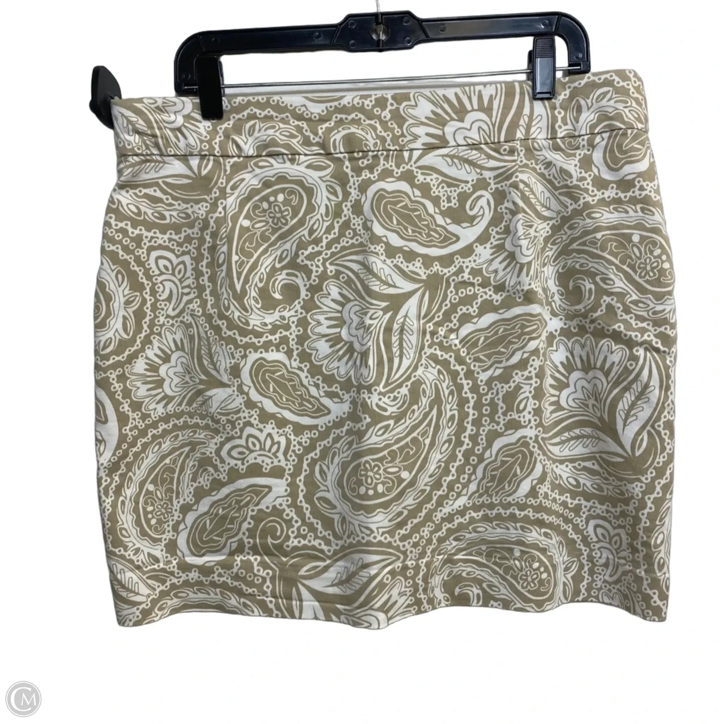 Skirt Mini & Short By Croft And Barrow In Tan & White, Size: L