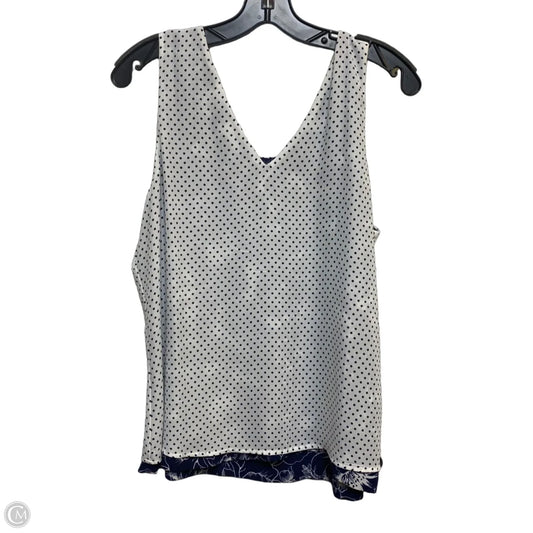 Top Sleeveless By White House Black Market In Blue & White, Size: M