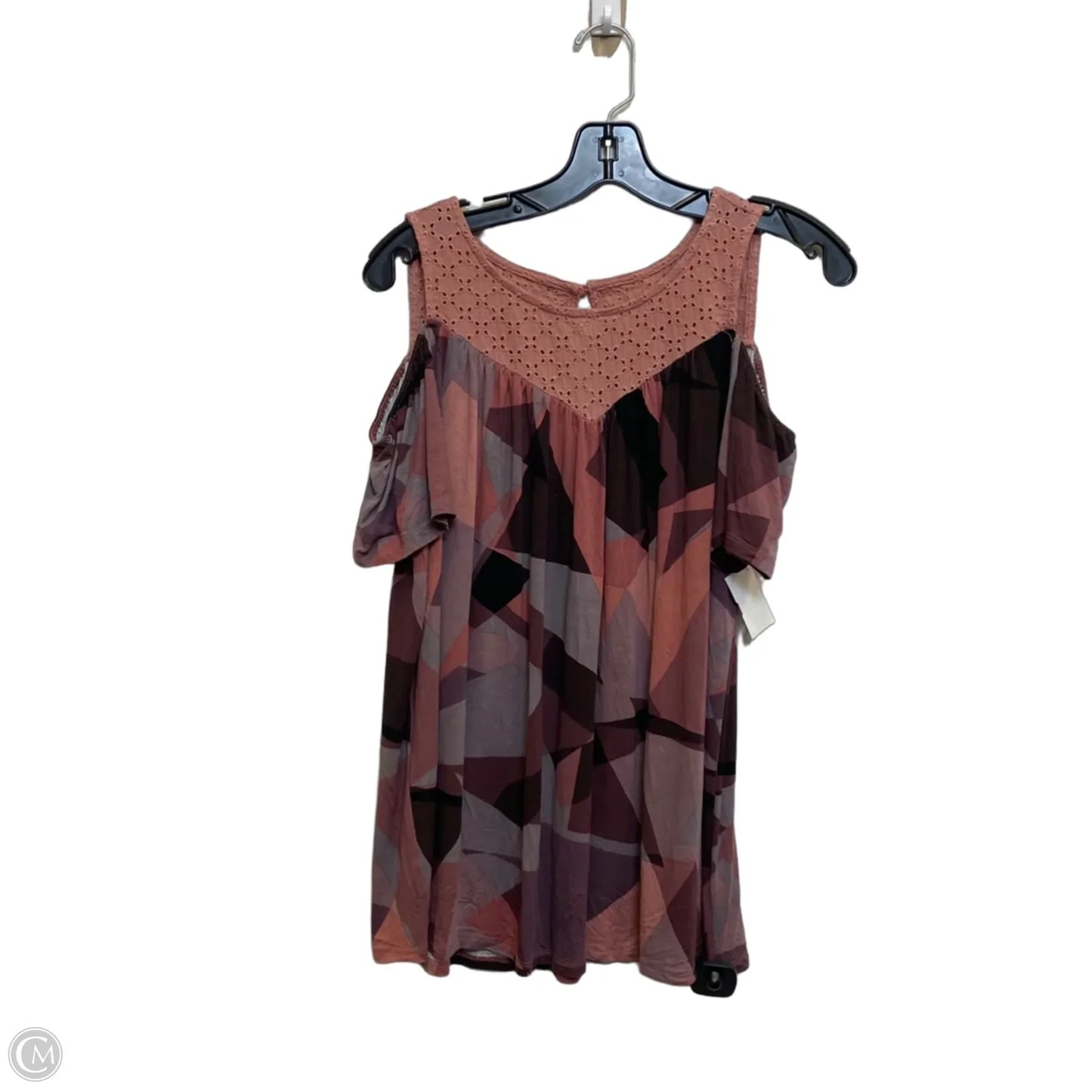 Top Short Sleeve By Torrid In Pink & Purple, Size: L