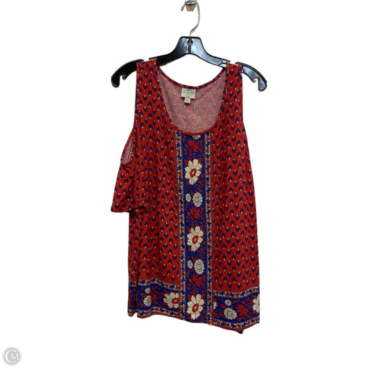 Top Short Sleeve By St Johns Bay In Blue & Red, Size: L