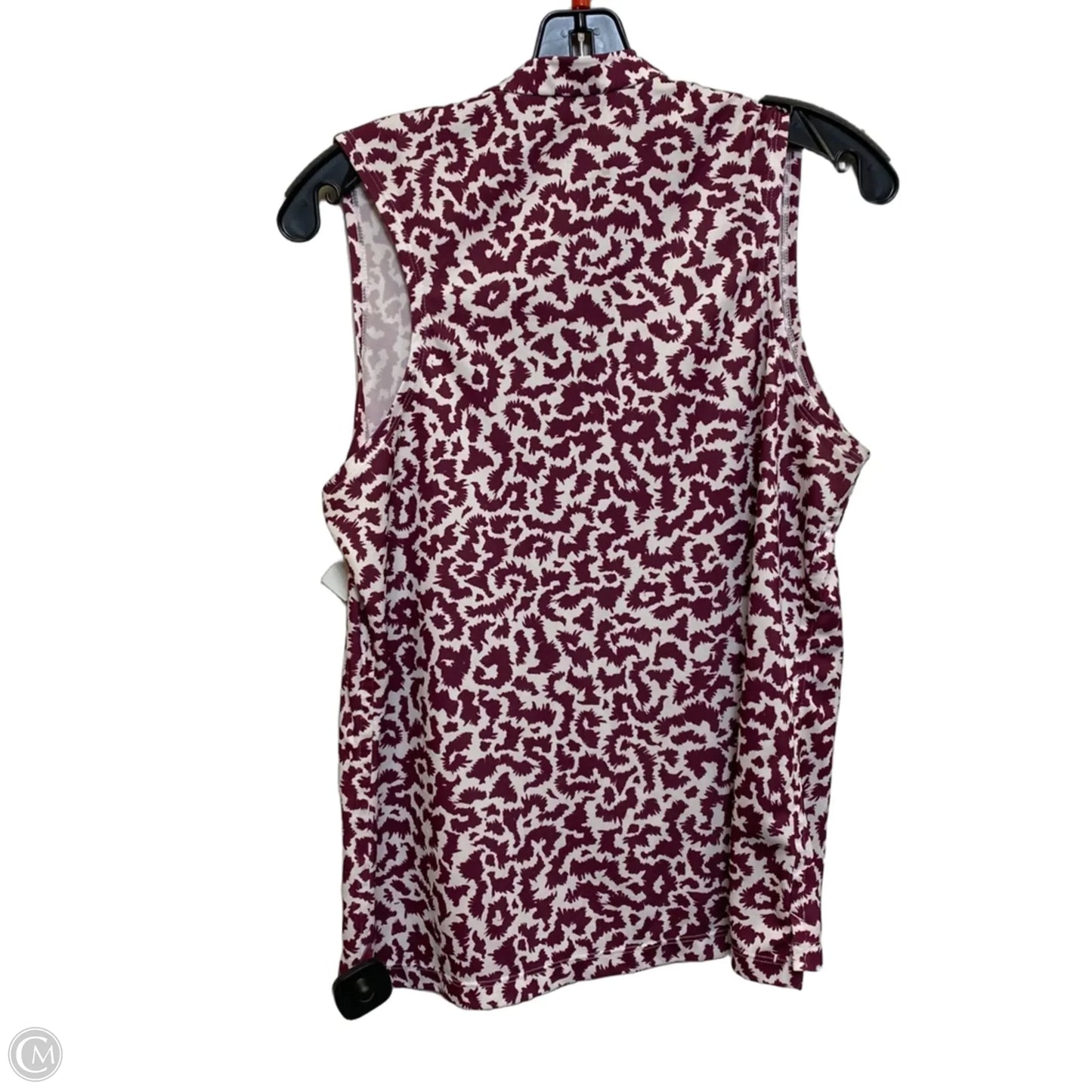 Athletic Tank Top By Nike Apparel In Purple & White, Size: M