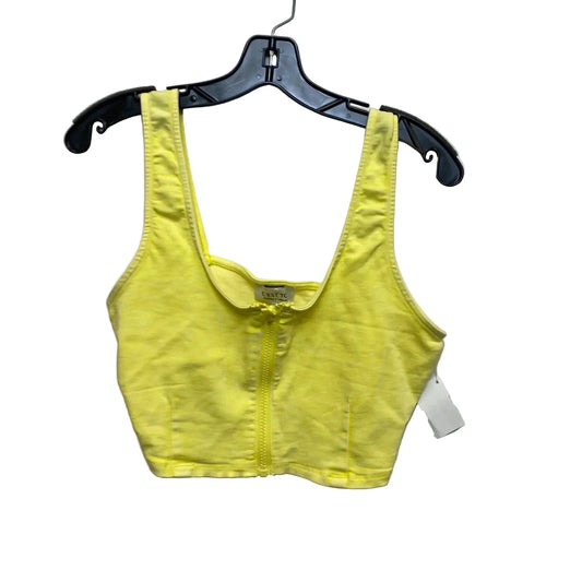 Top Sleeveless By Cest Toi In Yellow, Size: L