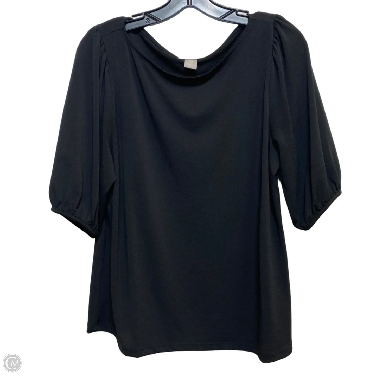 Top Short Sleeve By H&m In Black, Size: M