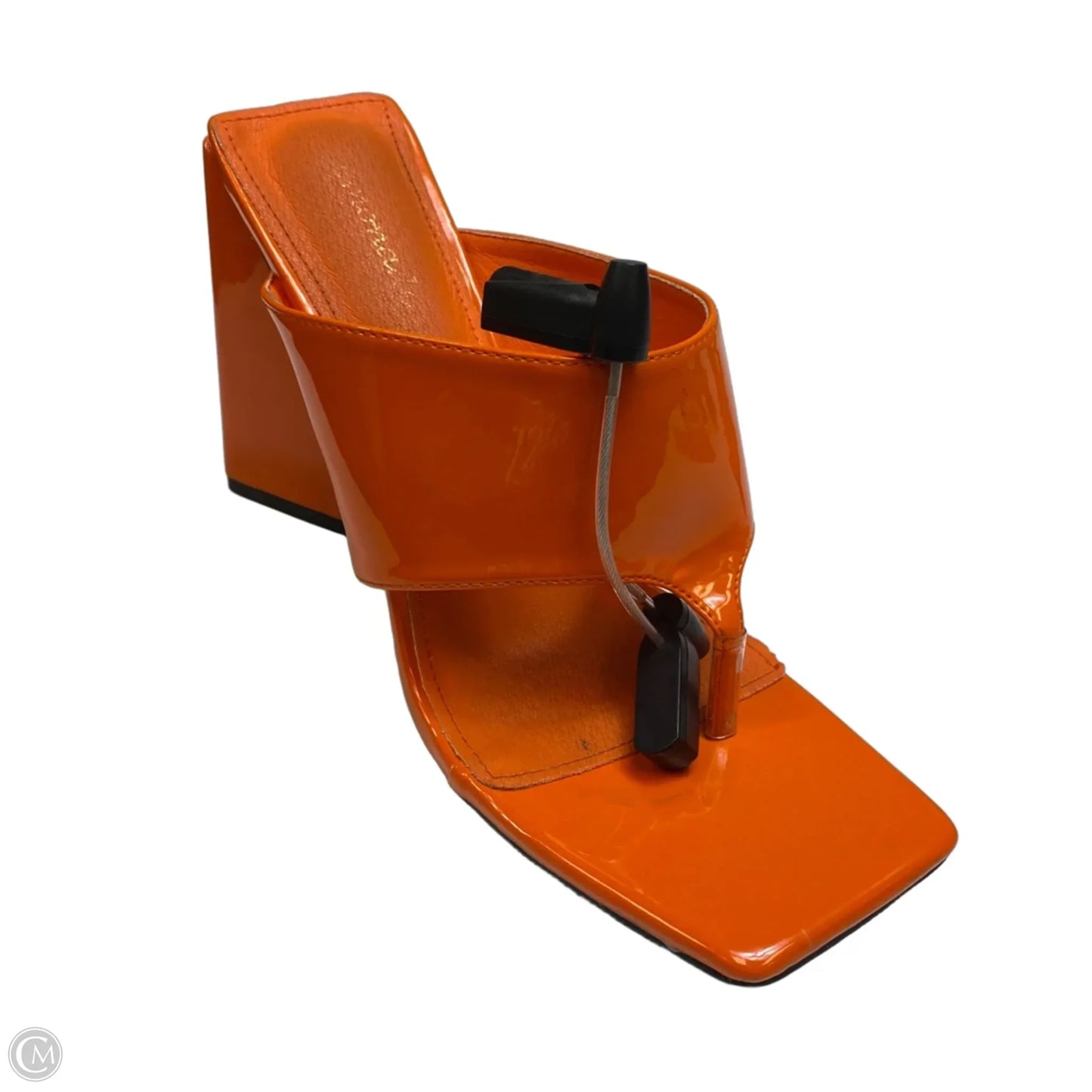 Sandals Heels Block By Clothes Mentor In Orange, Size: 11